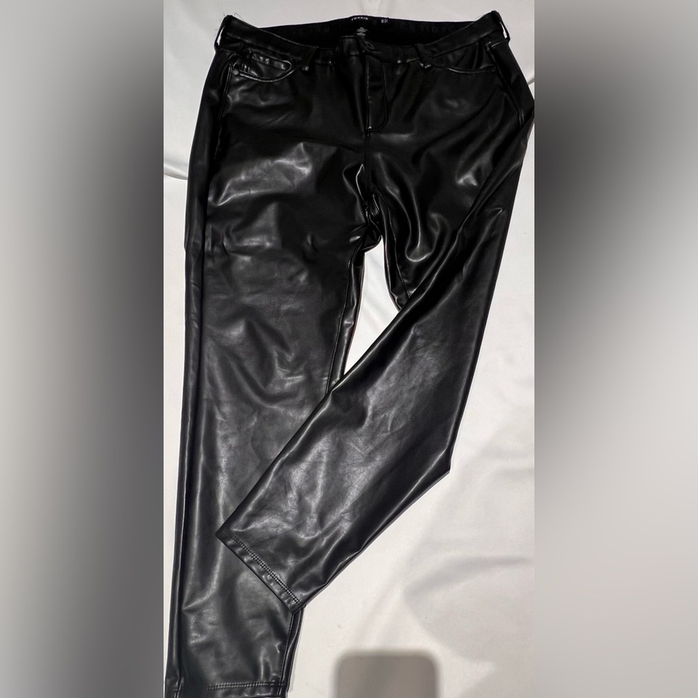 Black Faux Leather Pants